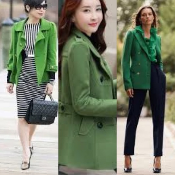 TRIA Jackets & Blazers - TRIA Vintage Green Apple Wool Short Jacket. Size M. D4/A1594
